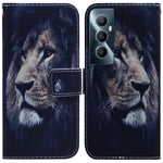 Custodia per cellulare in pelle flip con disegno colorato, For Realme C65 4G