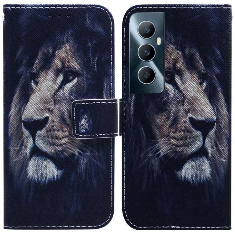 Custodia per cellulare in pelle flip con disegno colorato, For Realme C65 4G