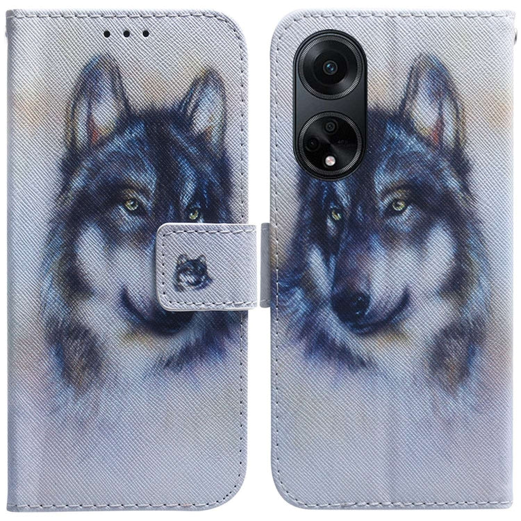 Custodia per cellulare in pelle flip con disegno colorato, For OPPO A98 5G / F23 5G India
