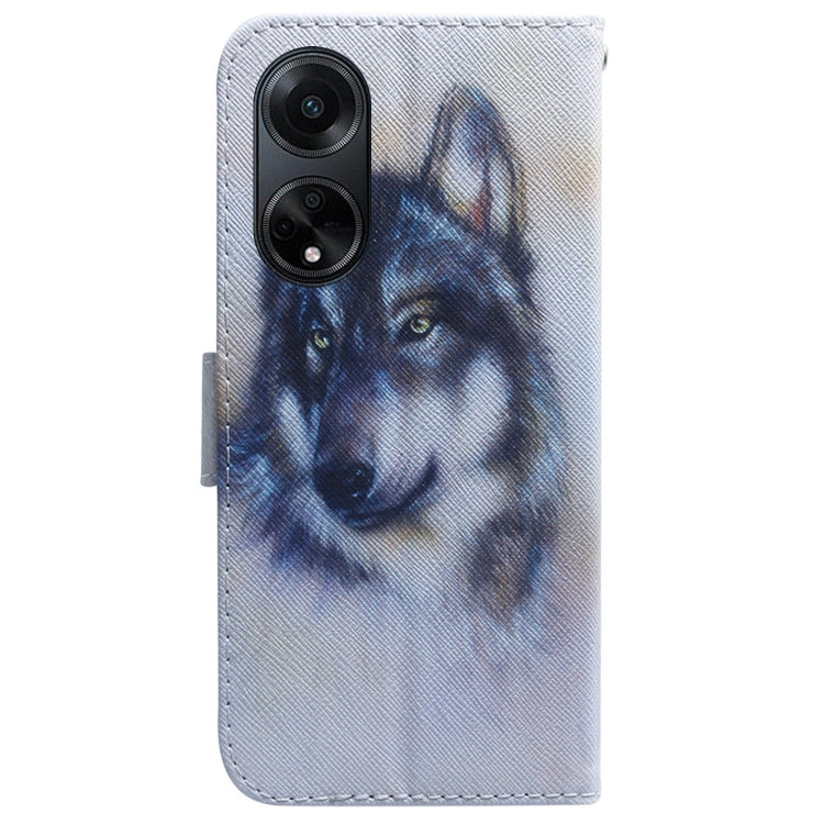 Custodia per cellulare in pelle flip con disegno colorato, For OPPO A98 5G / F23 5G India