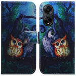 Custodia per cellulare in pelle flip con disegno colorato, For OPPO A98 5G / F23 5G India