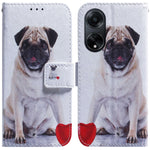 Custodia per cellulare in pelle flip con disegno colorato, For OPPO A98 5G / F23 5G India