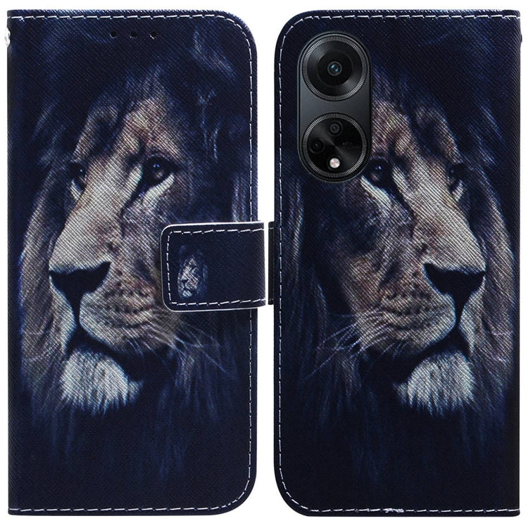 Custodia per cellulare in pelle flip con disegno colorato, For OPPO A98 5G / F23 5G India