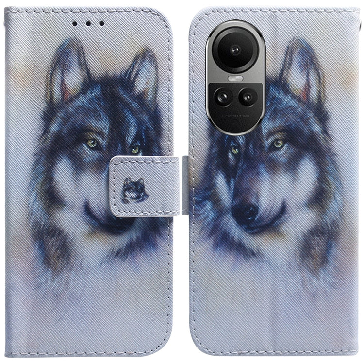 Custodia per cellulare in pelle flip con disegno colorato, For OPPO Reno10 5G / Reno10 Pro Global, For OPPO A78 4G