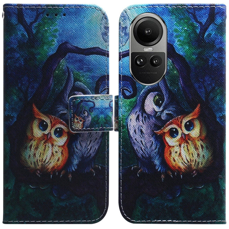 Custodia per cellulare in pelle flip con disegno colorato, For OPPO Reno10 5G / Reno10 Pro Global, For OPPO A78 4G