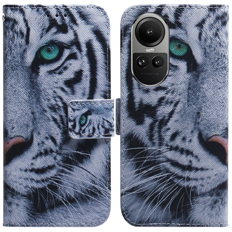 Custodia per cellulare in pelle flip con disegno colorato, For OPPO Reno10 5G / Reno10 Pro Global, For OPPO A78 4G