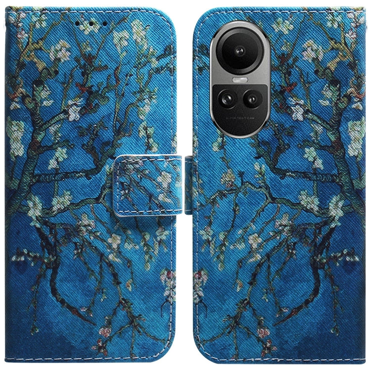 Custodia per cellulare in pelle flip con disegno colorato, For OPPO Reno10 5G / Reno10 Pro Global, For OPPO A78 4G