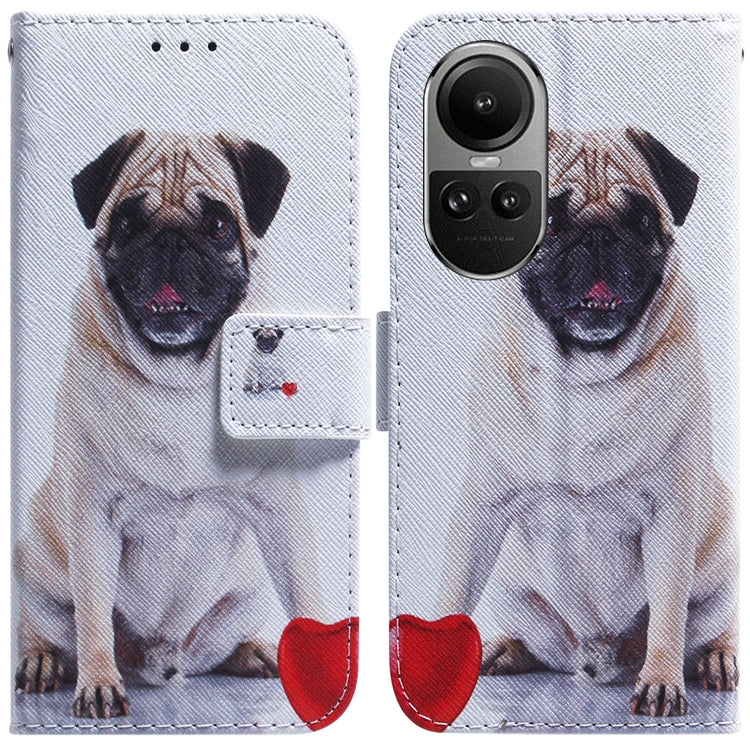Custodia per cellulare in pelle flip con disegno colorato, For OPPO Reno10 5G / Reno10 Pro Global, For OPPO A78 4G
