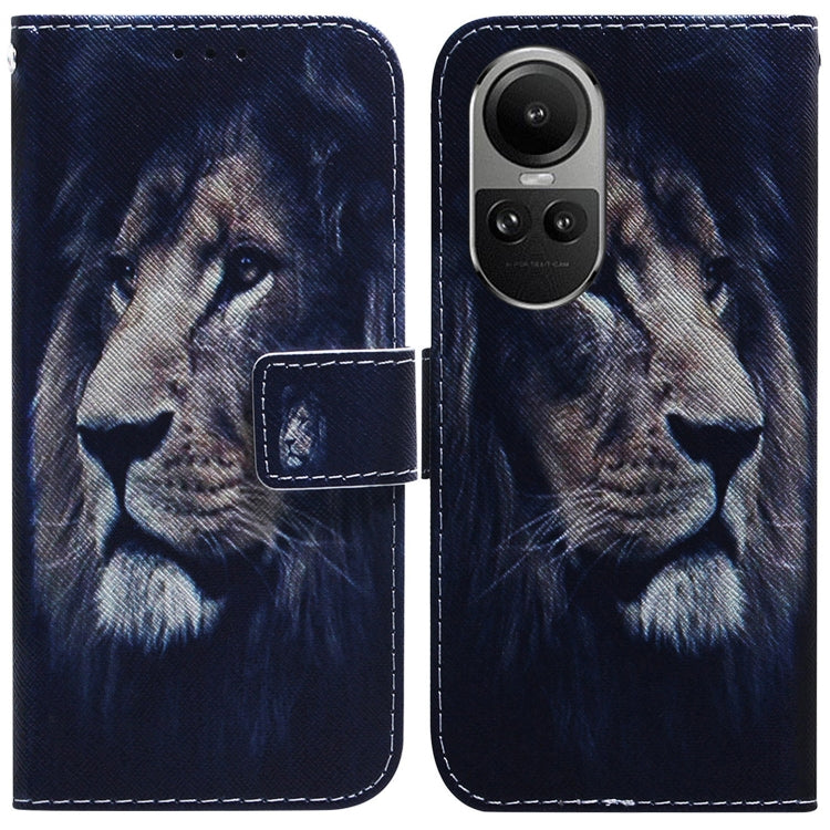 Custodia per cellulare in pelle flip con disegno colorato, For OPPO Reno10 5G / Reno10 Pro Global, For OPPO A78 4G