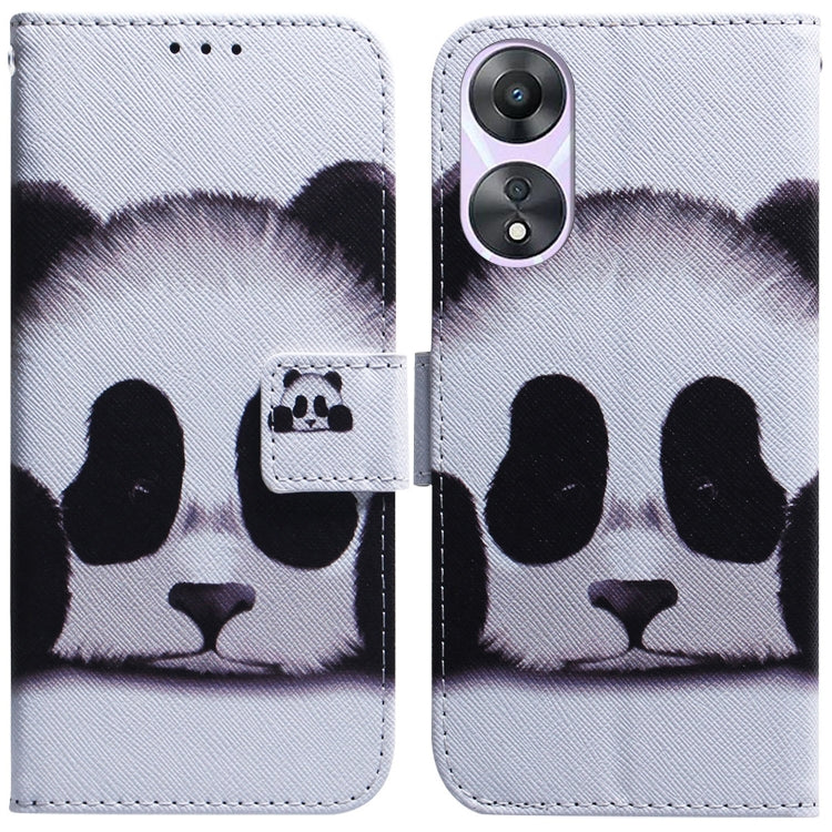 Custodia per cellulare in pelle flip con disegno colorato, For OPPO A38 4G / A18, For OPPO A58 4G