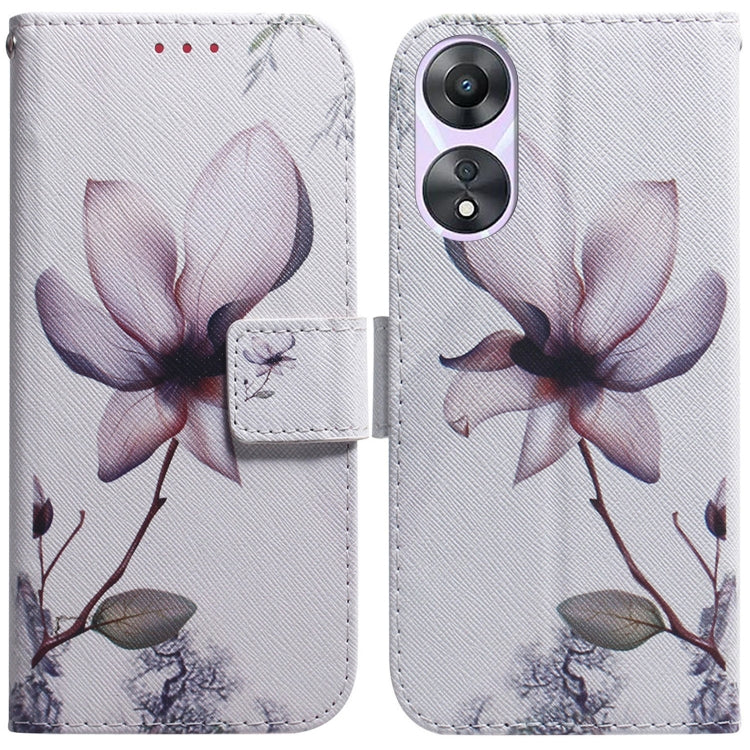 Custodia per cellulare in pelle flip con disegno colorato, For OPPO A38 4G / A18, For OPPO A58 4G