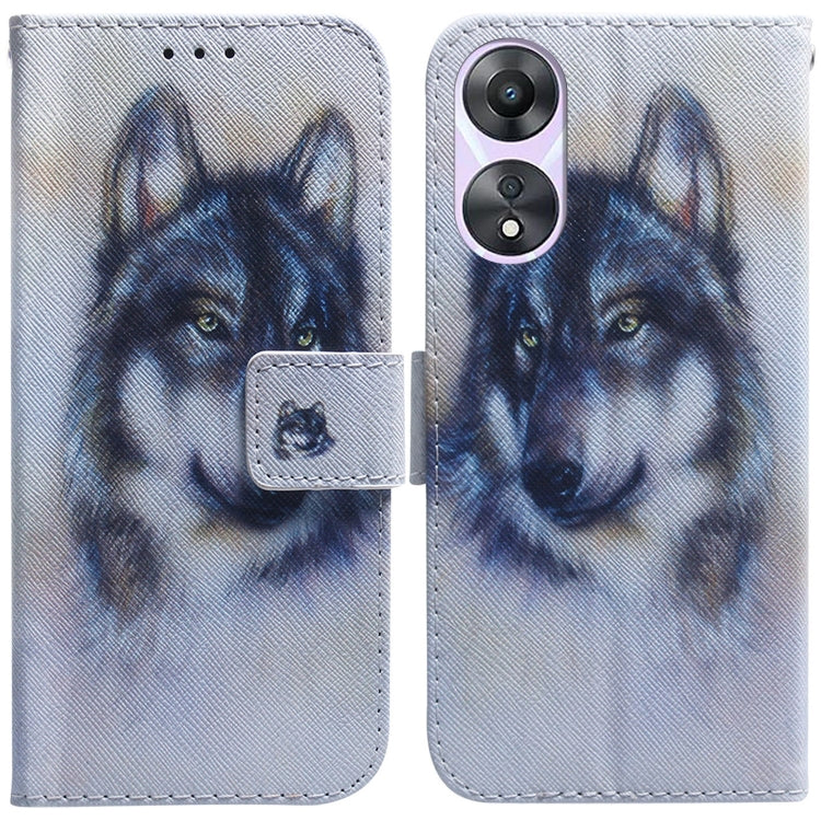 Custodia per cellulare in pelle flip con disegno colorato, For OPPO Reno10 5G / Reno10 Pro Global, For OPPO A78 4G