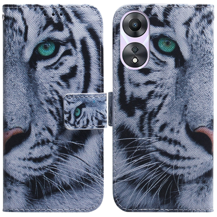 Custodia per cellulare in pelle flip con disegno colorato, For OPPO Reno10 5G / Reno10 Pro Global, For OPPO A78 4G