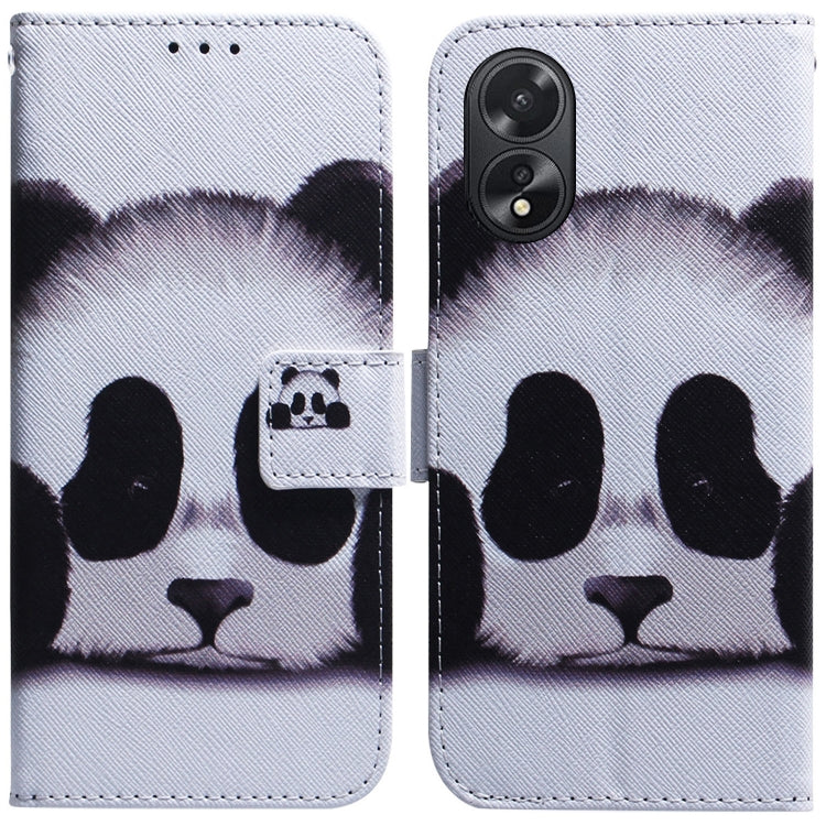 Custodia per cellulare in pelle flip con disegno colorato, For OPPO A38 4G / A18, For OPPO A58 4G