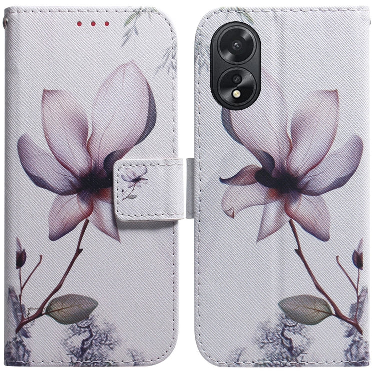 Custodia per cellulare in pelle flip con disegno colorato, For OPPO A38 4G / A18, For OPPO A58 4G