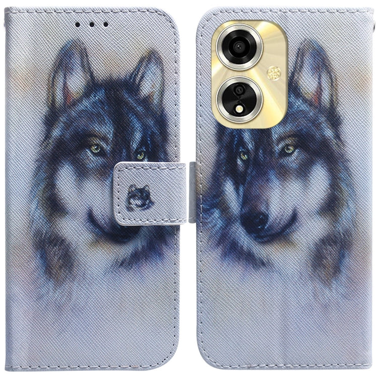 Custodia per cellulare in pelle flip con disegno colorato, For OPPO Reno11 Pro Global, For OPPO A59 5G / A2M