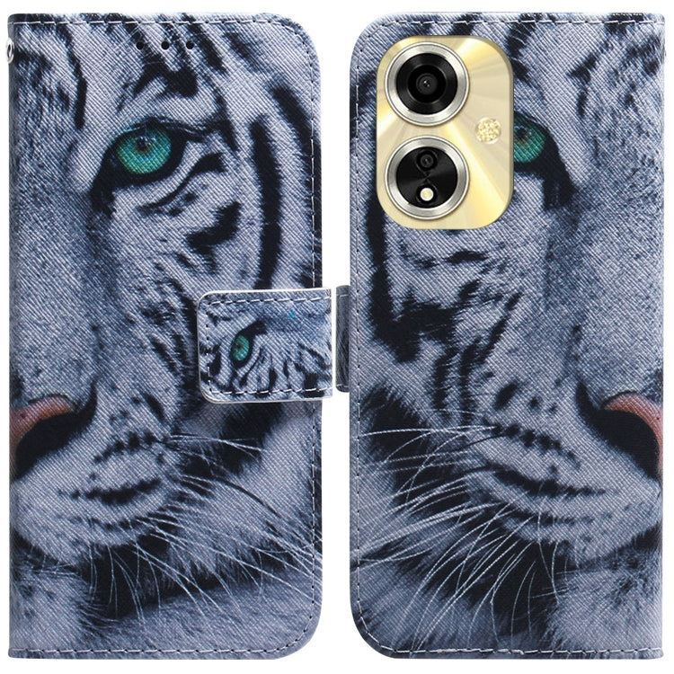 Custodia per cellulare in pelle flip con disegno colorato, For OPPO Reno11 Pro Global, For OPPO A59 5G / A2M