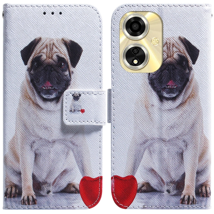 Custodia per cellulare in pelle flip con disegno colorato, For OPPO Reno11 Pro Global, For OPPO A59 5G / A2M