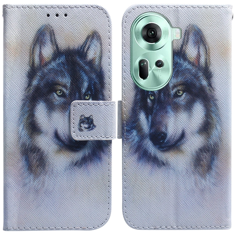 Custodia per cellulare in pelle flip con disegno colorato, For OPPO Reno11 F Global, For OPPO Reno11 Global