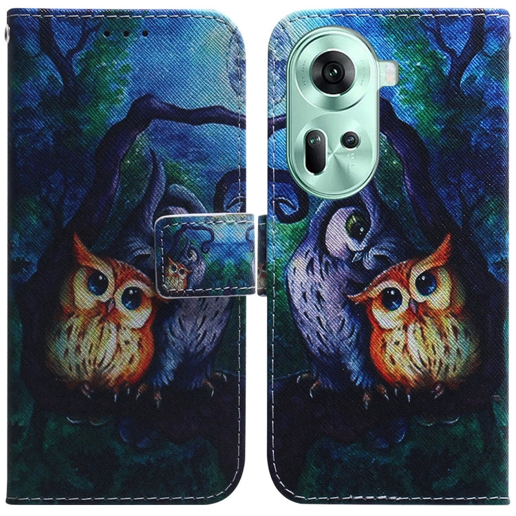 Custodia per cellulare in pelle flip con disegno colorato, For OPPO Reno11 F Global, For OPPO Reno11 Global