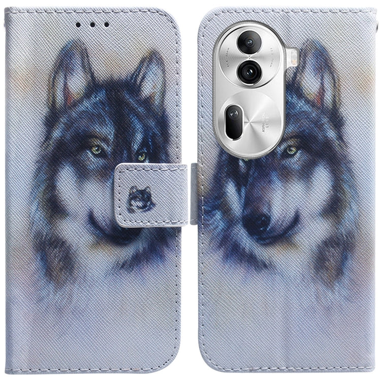 Custodia per cellulare in pelle flip con disegno colorato, For OPPO Reno11 Pro Global, For OPPO A59 5G / A2M