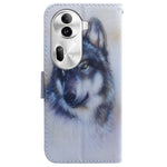 Custodia per cellulare in pelle flip con disegno colorato, For OPPO Reno11 Pro Global, For OPPO A59 5G / A2M