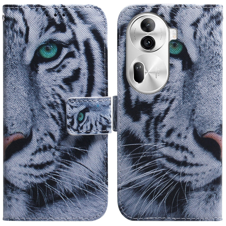 Custodia per cellulare in pelle flip con disegno colorato, For OPPO Reno11 Pro Global, For OPPO A59 5G / A2M