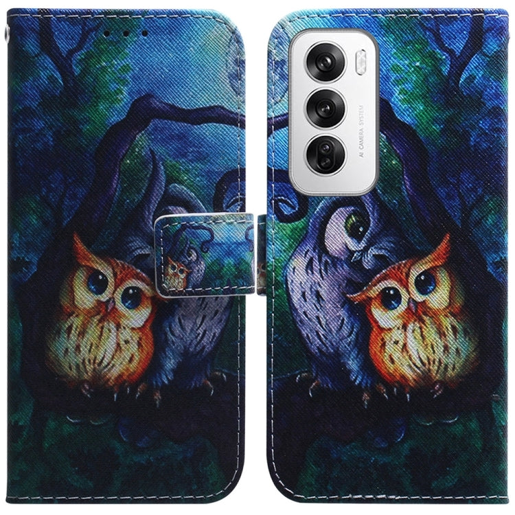 Custodia per cellulare in pelle flip con disegno colorato, For OPPO Reno12 Pro 5G Global, For OPPO Reno12 5G Global