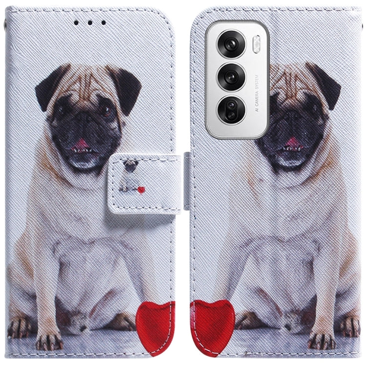 Custodia per cellulare in pelle flip con disegno colorato, For OPPO Reno12 Pro 5G Global, For OPPO Reno12 5G Global