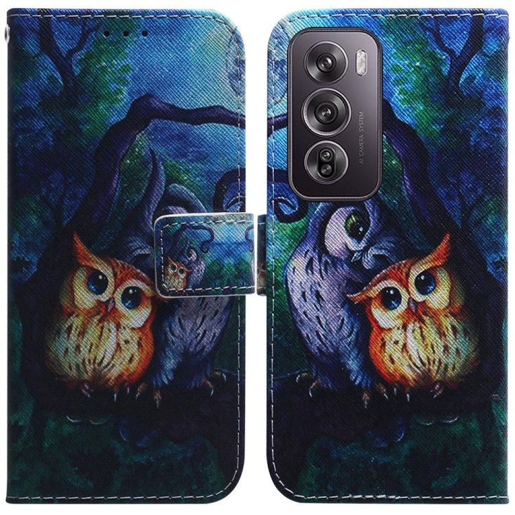 Custodia per cellulare in pelle flip con disegno colorato, For OPPO Reno12 Pro 5G Global, For OPPO Reno12 5G Global