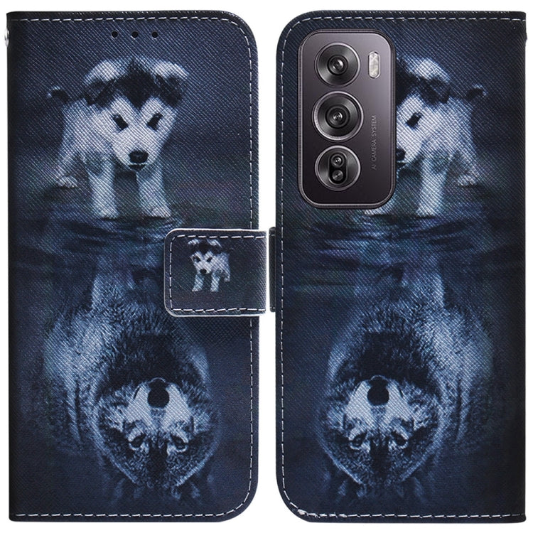 Custodia per cellulare in pelle flip con disegno colorato, For OPPO Reno12 Pro 5G Global, For OPPO Reno12 5G Global