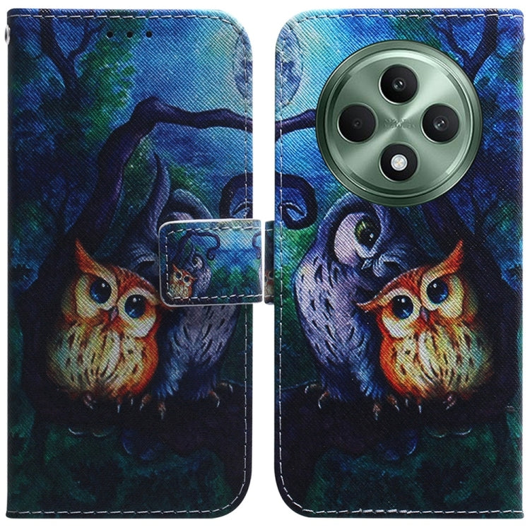 Custodia per cellulare in pelle flip con disegno colorato, For OPPO A5x 5G / A3 4G / 5G / A3x 4G / 5G, For OPPO Reno12 F 5G