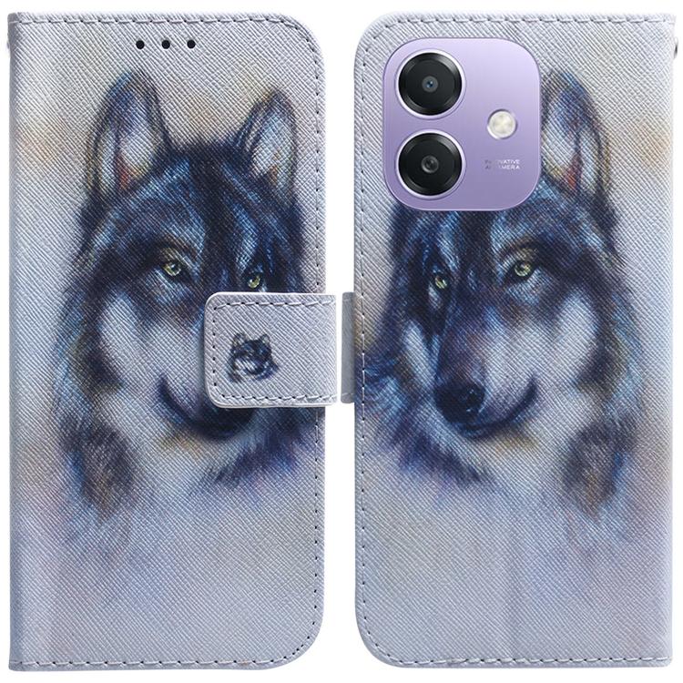 Custodia per cellulare in pelle flip con disegno colorato, For OPPO A5x 5G / A3 4G / 5G / A3x 4G / 5G, For OPPO Reno12 F 5G
