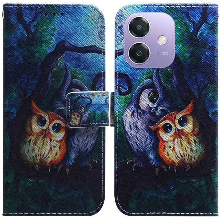 Custodia per cellulare in pelle flip con disegno colorato, For OPPO A5x 5G / A3 4G / 5G / A3x 4G / 5G, For OPPO Reno12 F 5G
