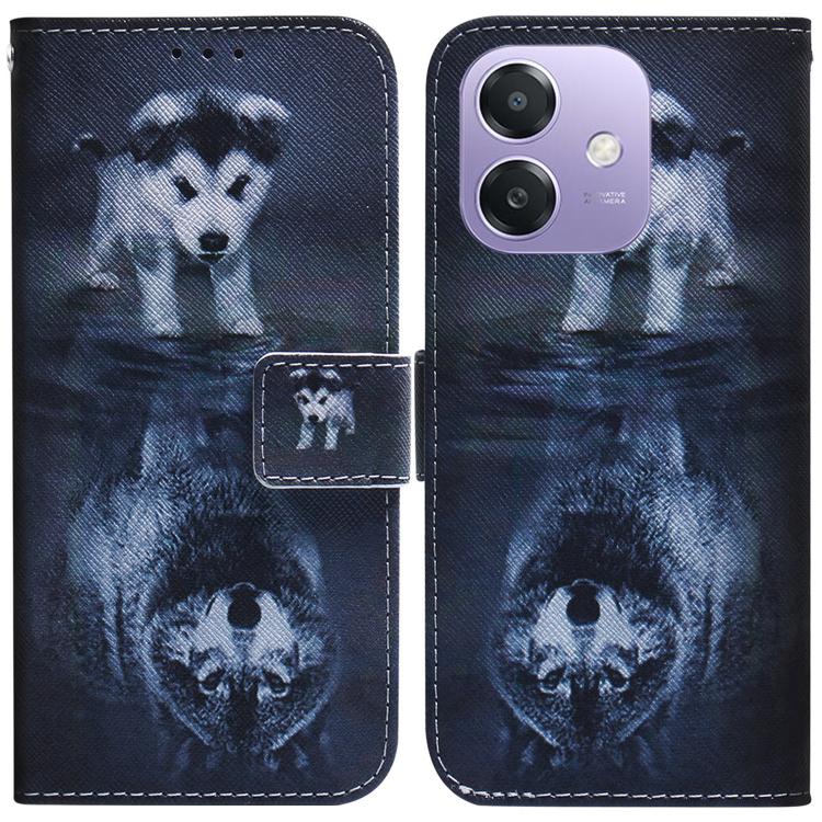 Custodia per cellulare in pelle flip con disegno colorato, For OPPO A5x 5G / A3 4G / 5G / A3x 4G / 5G, For OPPO Reno12 F 5G