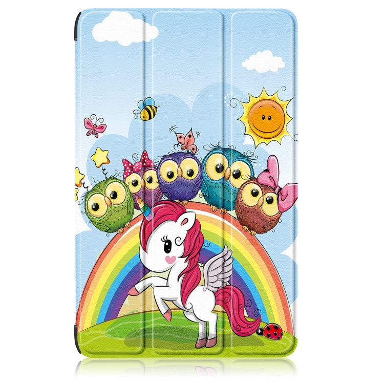 Custodia per tablet in pelle con supporto a 3 pieghe con disegno colorato, For Honor Pad X9 / X8 Pro 11.5