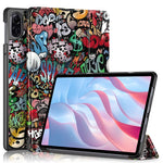 Custodia per tablet in pelle con supporto a 3 pieghe con disegno colorato, For Honor Pad X9 / X8 Pro 11.5
