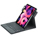 Custodia in pelle per tastiera Bluetooth girevole a 360 gradi con pulsante rotondo con touchpad, For iPad 10th Gen 10.9 2022, For iPad Air 2022 / iPad Pro 11 2021, For iPad 10.2 2021 / Air 2019