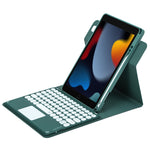 Custodia in pelle per tastiera Bluetooth girevole a 360 gradi con pulsante rotondo con touchpad, For iPad 10th Gen 10.9 2022, For iPad Air 2022 / iPad Pro 11 2021, For iPad 10.2 2021 / Air 2019
