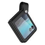 Custodia per telefono in pelle con cinturino da polso, For Motorola Razr 40 Ultra