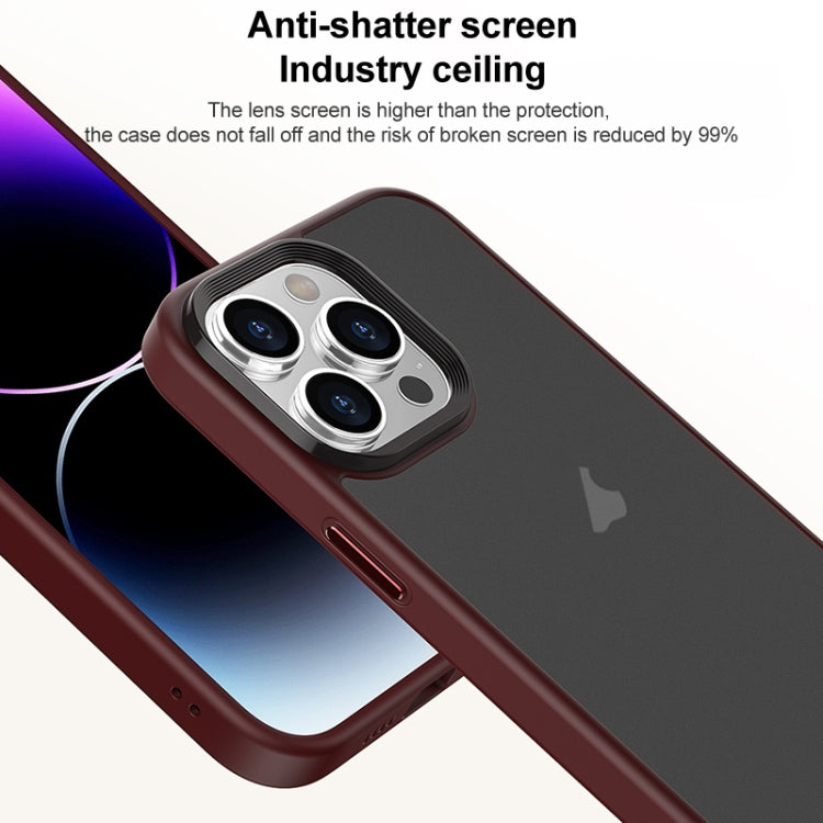 Brilliant Series Custodia per telefono per PC anti-impronta microsmerigliata, For iPhone 15 Pro Max, For iPhone 15 Pro, For iPhone 15 Plus, For iPhone 15