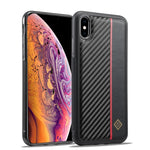 Custodia per telefono antiurto in fibra di carbonio LC.IMEEKE 3 in 1, For iPhone XS Max, For iPhone X, For iPhone 7 Plus / 8 Plus