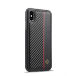Custodia per telefono antiurto in fibra di carbonio LC.IMEEKE 3 in 1, For iPhone XS Max, For iPhone X, For iPhone 7 Plus / 8 Plus