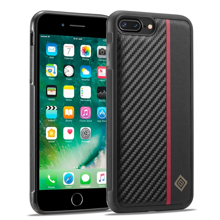 Custodia per telefono antiurto in fibra di carbonio LC.IMEEKE 3 in 1, For iPhone XS Max, For iPhone X, For iPhone 7 Plus / 8 Plus