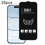 Pellicola in vetro temperato a schermo intero ad arco grande in alluminio da 25 pezzi, For iPhone 17 Pro Max, For iPhone 17 Pro, For iPhone 17, For iPhone Air, For iPhone 16 Pro Max, For iPhone 16 Pro, For iPhone 16 Plus, For iPhone 16                 ...