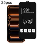 Pellicola in vetro temperato a schermo intero ad arco grande in alluminio da 25 pezzi, For iPhone 17 Pro Max, For iPhone 17 Pro, For iPhone 17, For iPhone Air, For iPhone 16 Pro Max, For iPhone 16 Pro, For iPhone 16 Plus, For iPhone 16                 ...