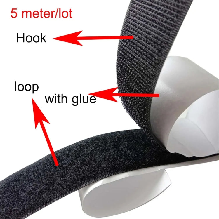 Accessori tessili per indumenti in nylon da 2 cm con chiusura a strappo adesiva su entrambi i lati, 2.5cm Wide