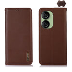 KHAZNEH Custodia per telefono in pelle di vacchetta con strato superiore nappa, For Asus ZenFone 10 / ZenFone 9