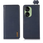 KHAZNEH Custodia per telefono in pelle di vacchetta con strato superiore nappa, For Asus ZenFone 10 / ZenFone 9