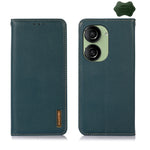 KHAZNEH Custodia per telefono in pelle di vacchetta con strato superiore nappa, For Asus ZenFone 10 / ZenFone 9